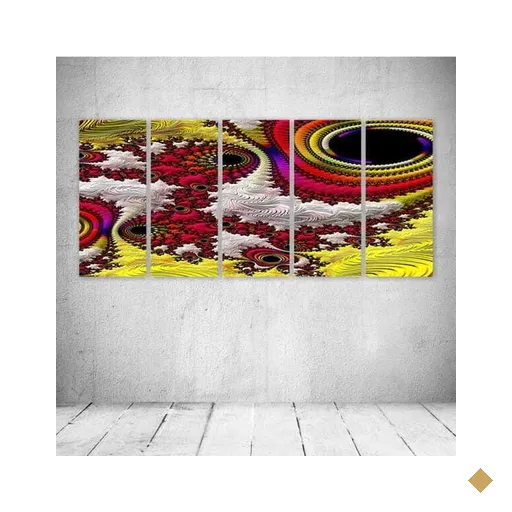 Quadro Decorativo - Fractal (2) - Composto de 5 Quadros