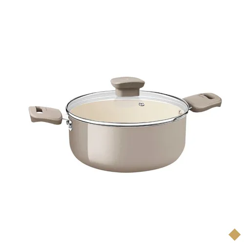 Caçarola Tramontina Veronese Alumínio e Cerâmica Bege 22cm 3,6 L
