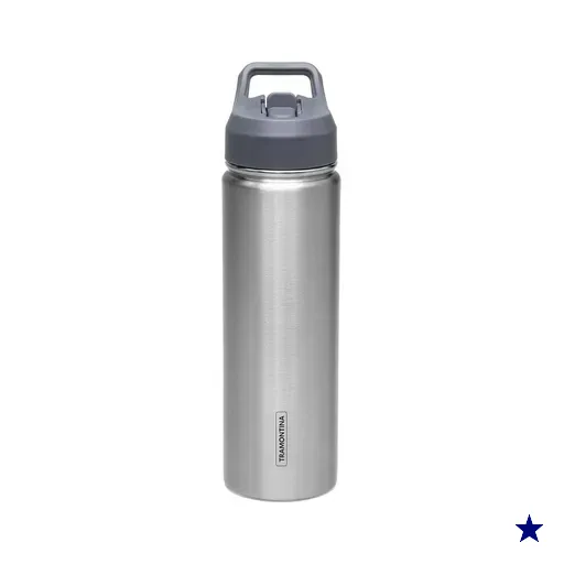Garrafa Térmica Tramontina 650 ml Inox com Canudo