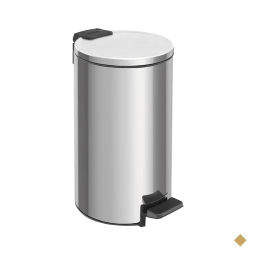 Lixeira com Pedal Tramontina Loop Aço Inox Polido 5 Litros