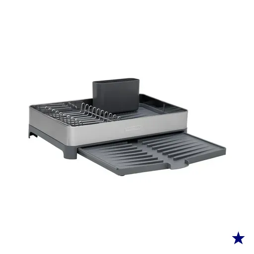 Escorredor de Louça Aço Inox e Polipropileno Grafite Marin