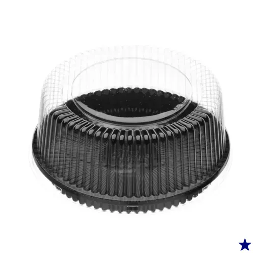 Embalagem Para Bolo e Tortas G32M Preta Transparente 100un 750g Galvanotek