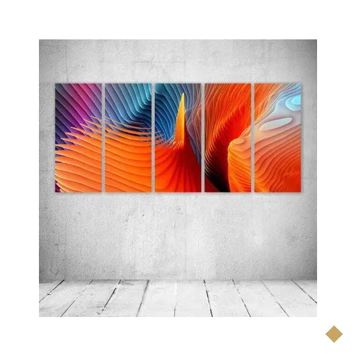 Quadro Decorativo - Mac Os Sierra Abstract Shapes On - Composto de 5 Quadros