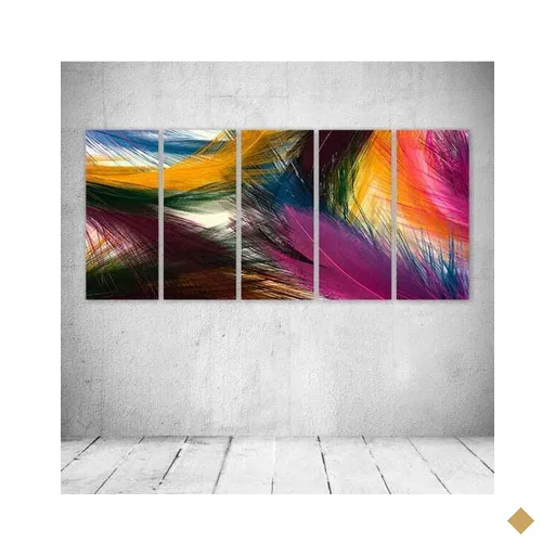 Quadro Decorativo - Paint Colorfull - Composto de 5 Quadros