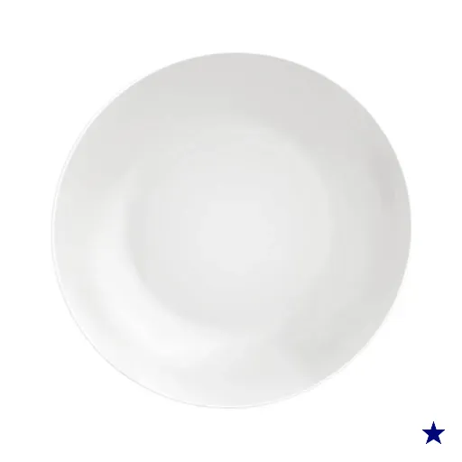 Kit 48 Pratos Porcelana 21cm Branco Fundo Tramontina Leonora