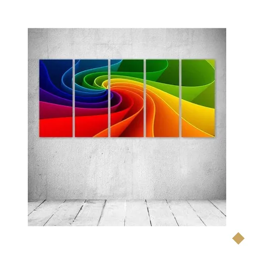 Quadro Decorativo - Rainbow Pages - Composto de 5 Quadros
