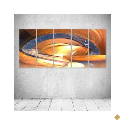Quadro Decorativo - Rim Worlds - Composto de 5 Quadros