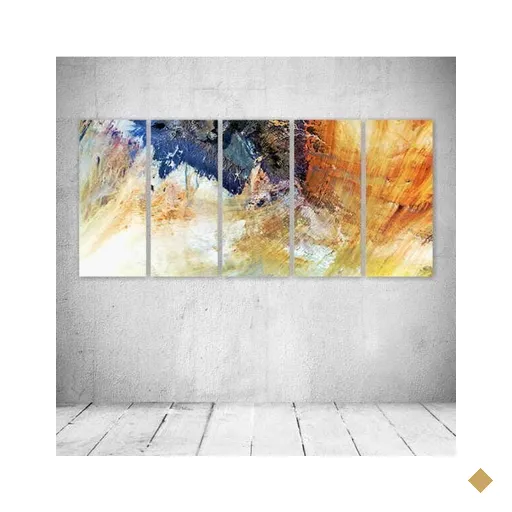 Quadro Decorativo - Tibesti Mountains Chad - Composto de 5 Quadros