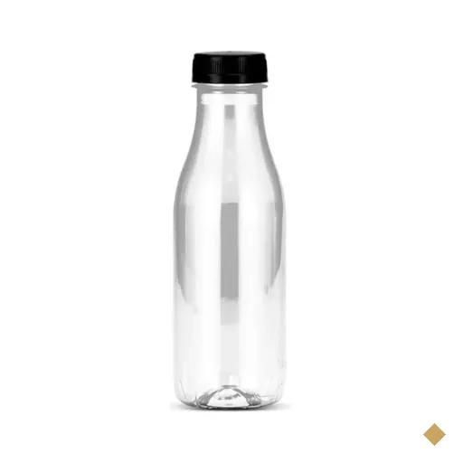 70un Garrafa PET Plástica Transparente com Tampa 400ml G3540 Galvanotek