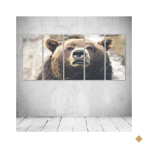 Quadro Decorativo - Bear - Composto de 5 Quadros