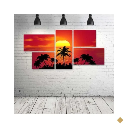 Quadro Decorativo - Tropical - Composto de 5 Quadros