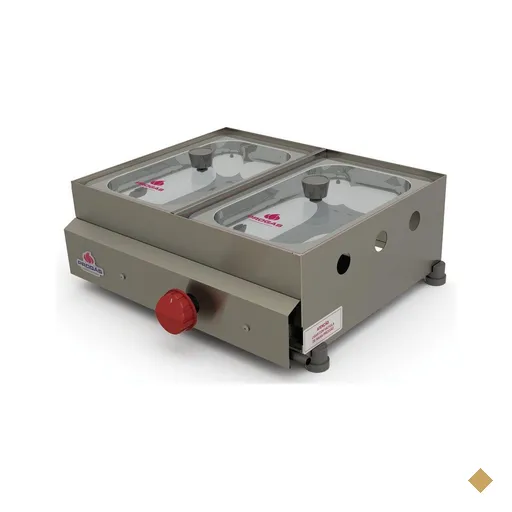 Molheira 2 Cubas a Gás Progás com Visor de Vidro PR-02G