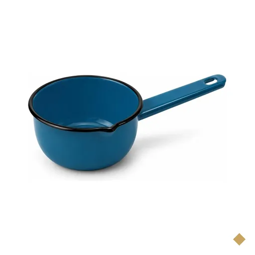 Papeiro Esmaltado N12 Panelinha com Cabo Azul Ágata Básica Cozinha Metalouça