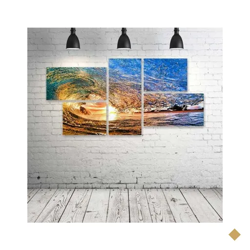 Quadro Decorativo - Wave-(2) - Composto de 5 Quadros