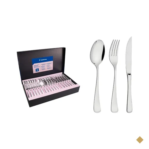 Faqueiro Tramontina Mônaco Aço Inox com Facas para Churrasco Forjadas 36…