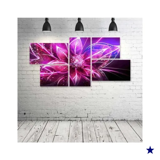 Quadro Decorativo - Child-Of-Eden-Action-Psychedelic - Composto de 5 Quadros