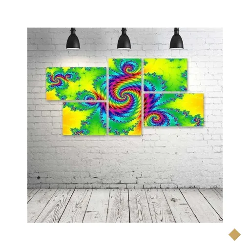 Quadro Decorativo - Fractal - Composto de 5 Quadros