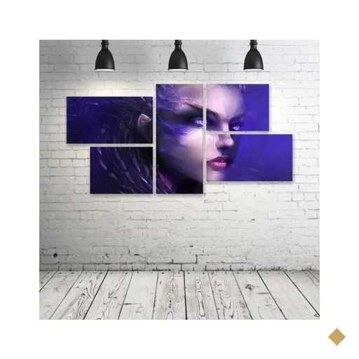 Quadro Decorativo - Starcraft-Military-Sci-Fi-Futuristic - Composto de 5 Quadros