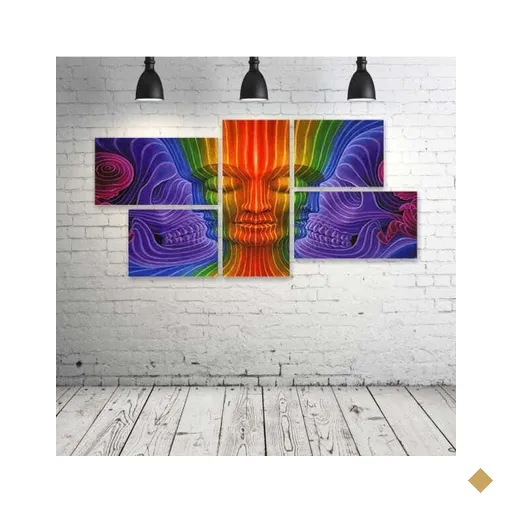 Quadro Decorativo - Tool-Alternative-Metal-Rock-Nu-Metal - Composto de 5 Quadros