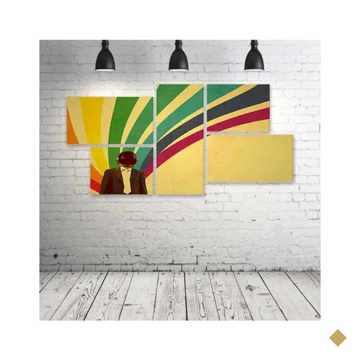 Quadro Decorativo - Color-Retrô - Composto de 5 Quadros