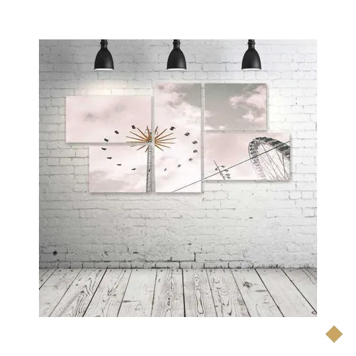 Quadro Decorativo - Ferris-Wheel - Composto de 5 Quadros