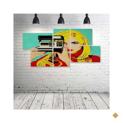 Quadro Decorativo - Fotografia-Pop - Composto de 5 Quadros