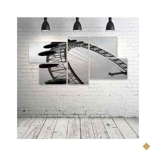 Quadro Decorativo - London-Eye - Composto de 5 Quadros