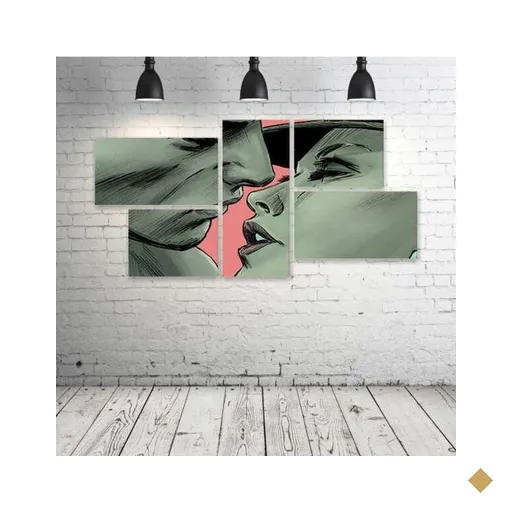 Quadro Decorativo - Love-Illustration - Composto de 5 Quadros