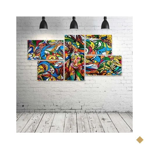 Quadro Decorativo - Crazy-Urban-Art - Composto de 5 Quadros