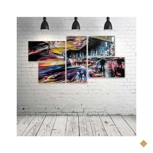 Quadro Decorativo - Girl-(2) - Composto de 5 Quadros