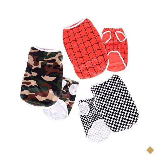 Kit 3 Roupinha Pet Basic para Cachorro Tamanho M