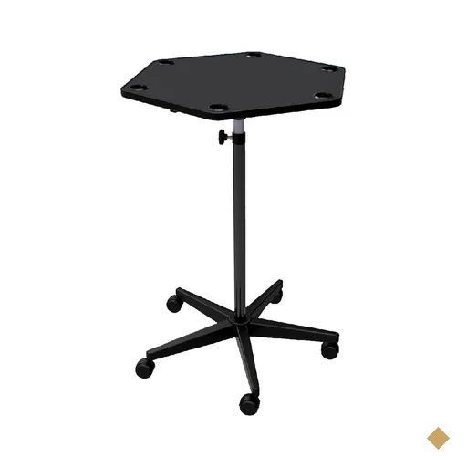 Mesa de Acessórios Minag Preta para Tosa