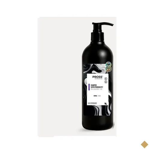 Shampoo Uva Vibe Profissional Pross para Cães e Gatos 1 Litro Diluição 1:10