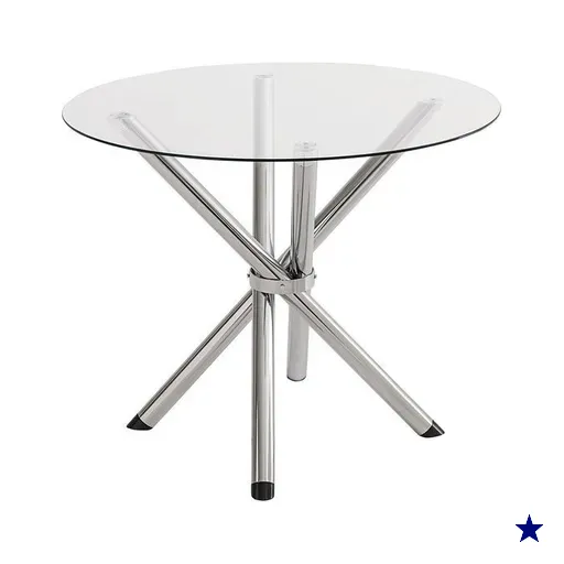 Mesa Redonda com Tampo de Vidro Unimóvel - 4800