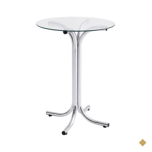 Mesa Alta com Tampo de Vidro Unimóvel Bar - 180
