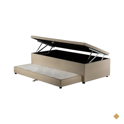 Cama Box Baú Solteiro com Cama Auxiliar 3 em 1 S. Design - 88x188