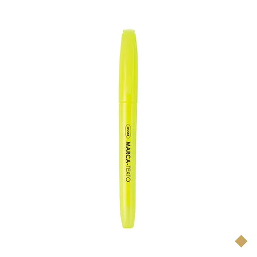Pincel Marca Texto Com Ponta Chanfrada, Amarelo, Oval - UN 1 UN
