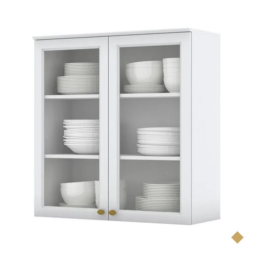 Armário Aéreo 80 cm Henn Americana, 2 Portas em Vidro - C366