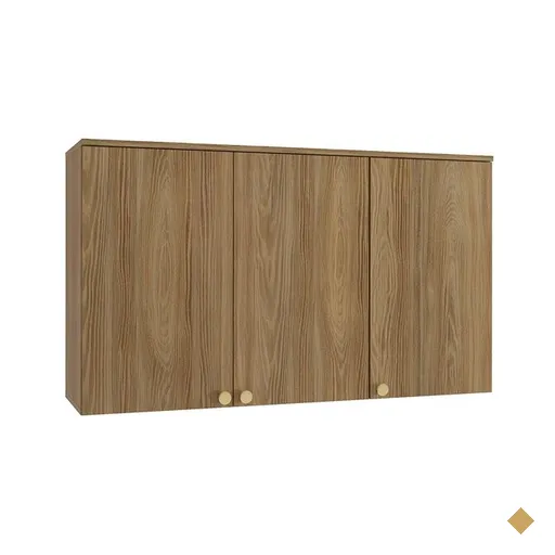 Armário Aéreo Kappesberg Botanic 120cm com LED, 3 Portas, MDP - M634