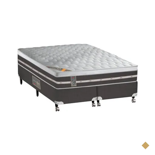 Conjunto Cama Box Queen Castor Premium Gel, Espuma Fresh Comfort - 158x198 cm
