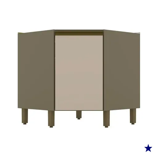 Balcão de Canto Oblíquo em MDF Henn Connect, 1 Porta - C67
