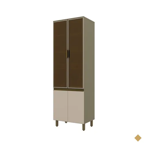 Cristaleira em MDF Connect Henn 71,5cm, 4 Portas - C71