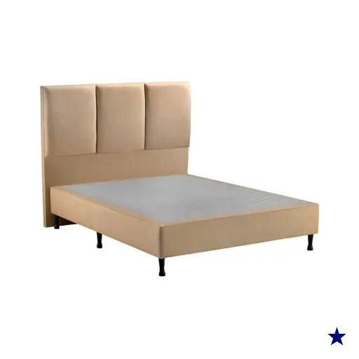 Base Cama Box King e Cabeceira S. Design Monreale para Colchão de 193cm, Marrom
