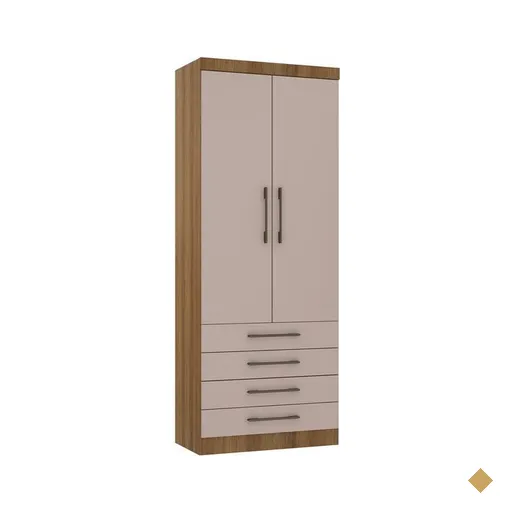 Módulo Roupeiro de 90cm 2 Portas e 4 Gavetas Luciane Paris - 326