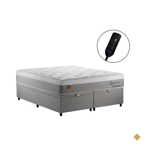 Conjunto Box Baú King 193x203 Sono Design com Massageador, Veneza