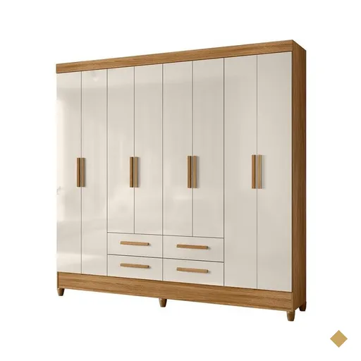 Guarda-Roupa 8 Portas 4 Gavetas Moval Flórida
