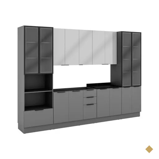 Cozinha Modulada 15 Portas 4 Gavetas Telasul Lumina