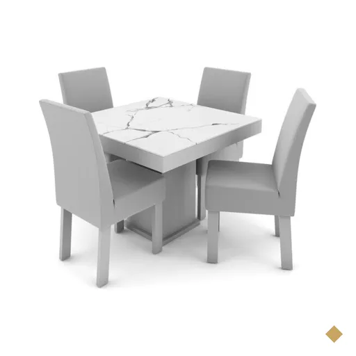 Conjunto de Mesa com 4 Cadeiras Talismã Dallas
