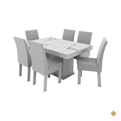 Conjunto de Mesa com 6 Cadeiras Talismã Dallas