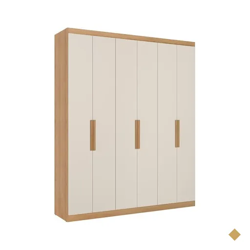 Guarda-Roupa 6 Portas 2 Gavetas THB Milan